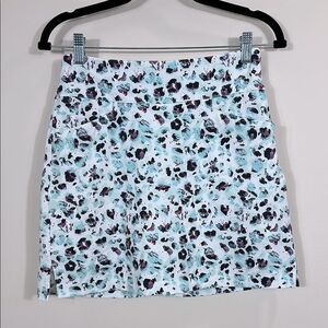 Lady Hagen Sea Glass Blue Leopard Print Golf Skort Performance Women Size Small